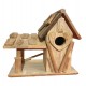 Casetta per uccellini in legno rustico 21x13x24cm