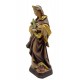 St. Agnes carved in wood with sheep - color
