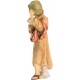 Wooden Shepherd with hut and sheep in arm - color