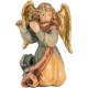 Kniender Engel mit Querflöte aus Holz - mit Ölfarben lasiert