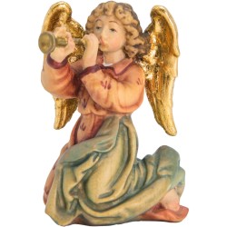 Angel with Trumpet in wood - color