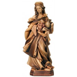 Santa Isabel tallada en madera con jarra