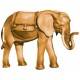 Elephant with saddle and raised trunk - brown shades