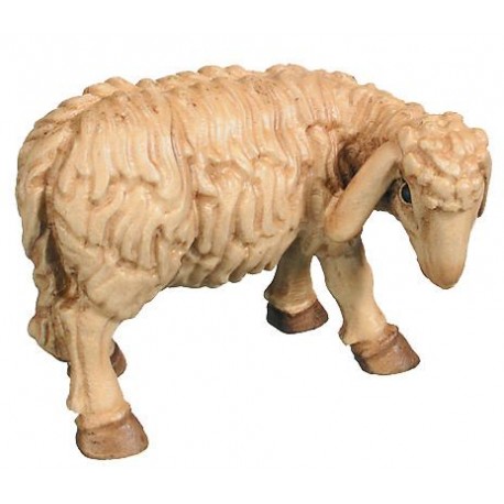 Grazing sheep in wood - brown shades