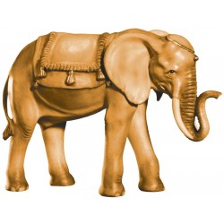 Elefant aus Holz - in Brauntönen lasiert