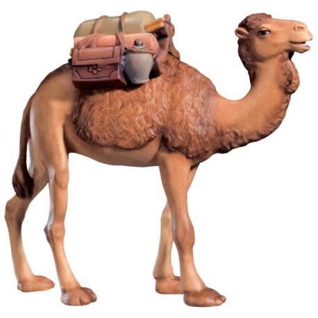 Kamel aus Holz mit Gepäck - mit Ölfarben lasiert