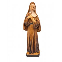 Saint Rita of Cascia wood carved - stained 3 col.