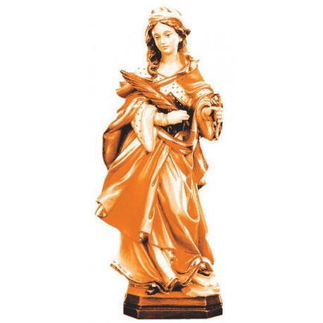 Saint Apollonia of Alexandria wood carved - stained 3 col.