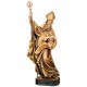 Saint Germanous of Auxerre wood carved statue - stained 3 col.