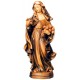 Santa Teresa con fascio di rose in legno - brunito 3 col.