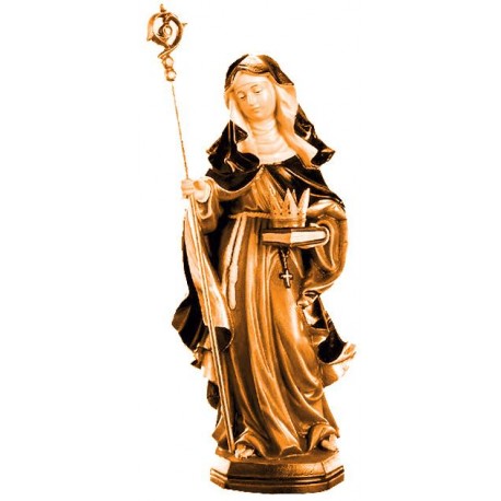Heilige Verena mit Kamm aus Holz - mehrfach gebeizt