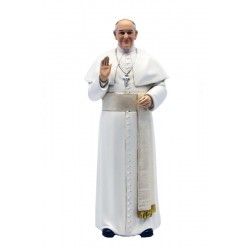 Pope Francis in Paste of wood old Catholic Statues