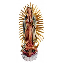 Our Lady of Guadalupe in wood - color