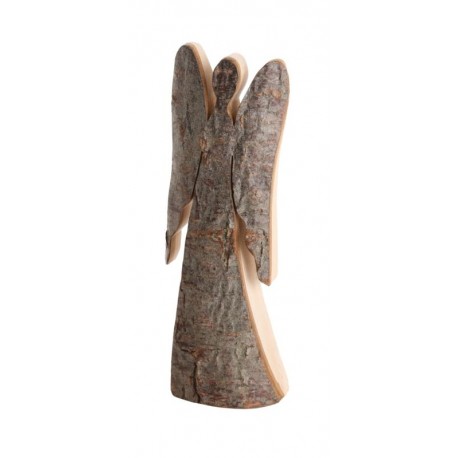Guardian Angel on tree bark wood - Angelic art | Etsy 7,2 inch