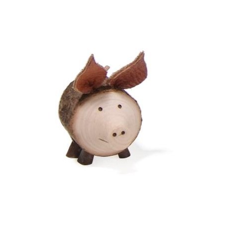 Glücksschweinchen aus Holz