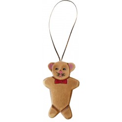 Teddy aus Holz zum hängen - lasiert