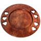 Decorative Plate in wood 13,2 X 13,2 inch