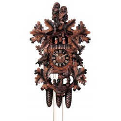 Co Cucù Clock intagliato in legno di tiglio