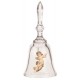 Crystal Bell with Angel carved in maple wood