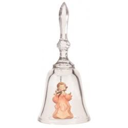 Crystal bell with angel cherub and flute