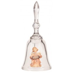 Crystal bell with angel and enchanting accordion