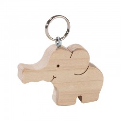 Holz Anhänger Schlüssel mit Elefant