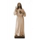 Sacro Cuore di Gesù Misericordioso con raggi in legno - brunito 3 col.