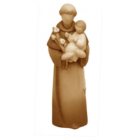 Saint Anthony Statue wood carved - brown shades