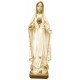 Madonna di Fatima Sacro Cuore in legno - brunito 3 col.
