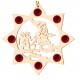 Santa Claus ornament with Swarovski Crystals