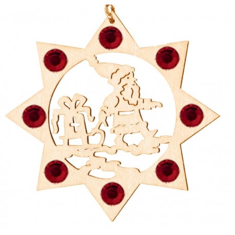 Santa Claus ornament with Swarovski Crystals