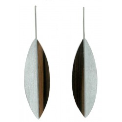 Ohrringe aus Holz aus Nussbaum-Holz