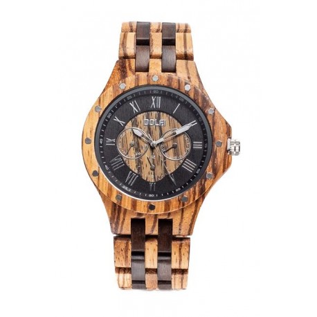 Wood Watch for Man Nut Two tone Type Scorpio