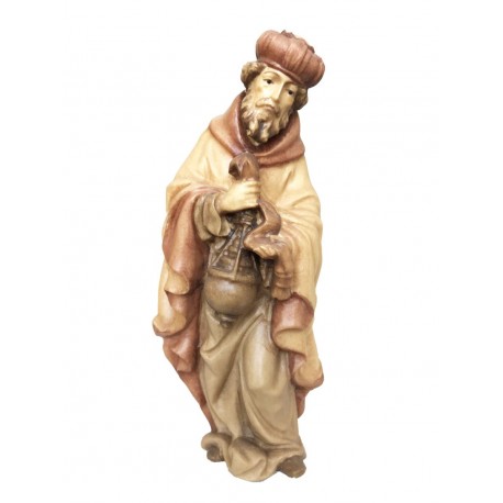 Gaspar the Wise Man with Myrrh in wood - brown shades