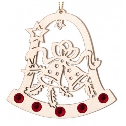 Christbaumschmuck Glocke mit Swarovski Kristallen