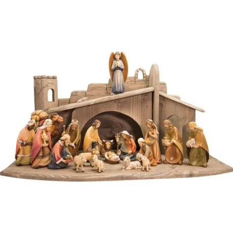 Nativity Set 20 statues with stable - color