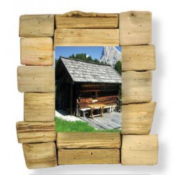 Marco de fotos de madera rústica