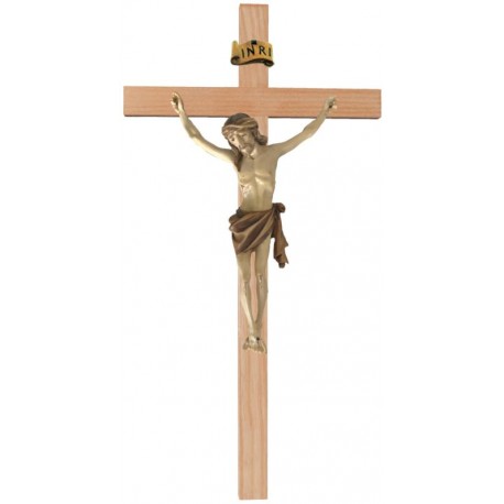 Corpo di Cristo su Croce Curva - brunito 3 col.