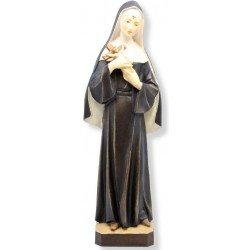 Saint Rita from Cascia with Book wood carved - color