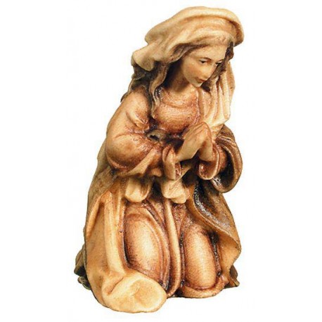 Maria Krippenfigur Holz - in Brauntönen lasiert