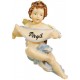 Guardian Angel in wood with Your Name - color