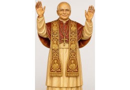 Papa Leone XIV: nasce la statua in legno scolpita a mano, disponibile su richiesta in ogni misura