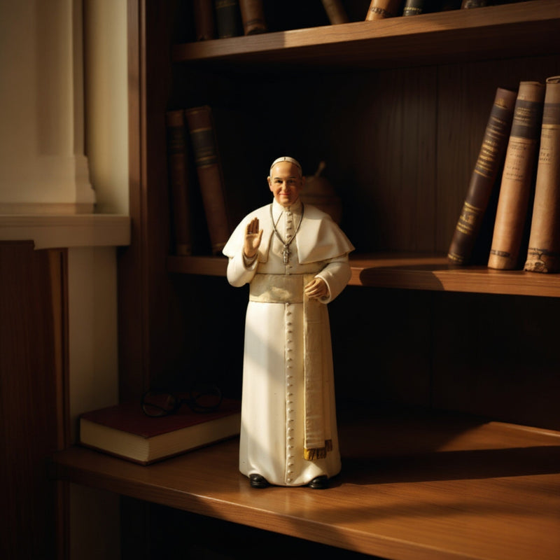 Papa Francesco: un simbolo di umanità scolpito nel legno da Dolfi
