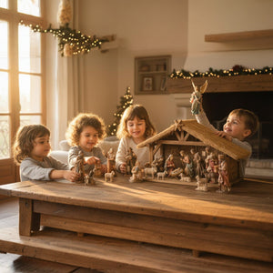 Presepi artigianali completi in legno