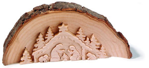 Presepe con tronchetti di legno