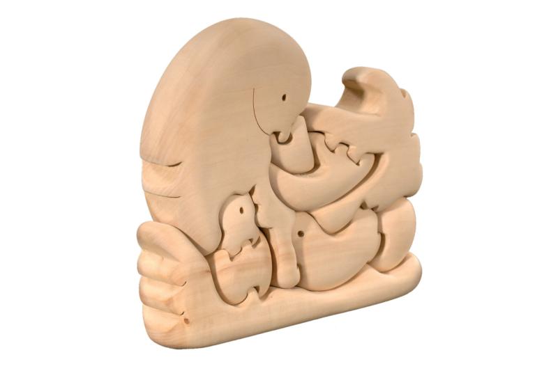 Puzzle 3D canard en bois