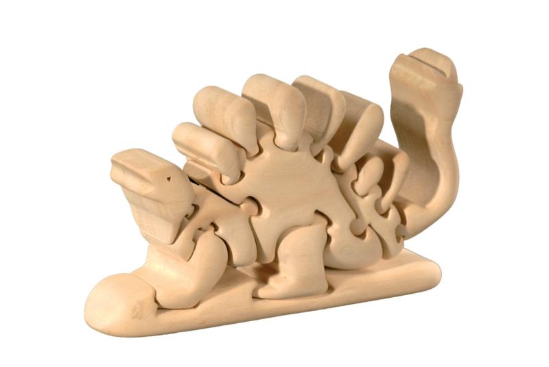 Dinosaure 3D en bois de tilleul