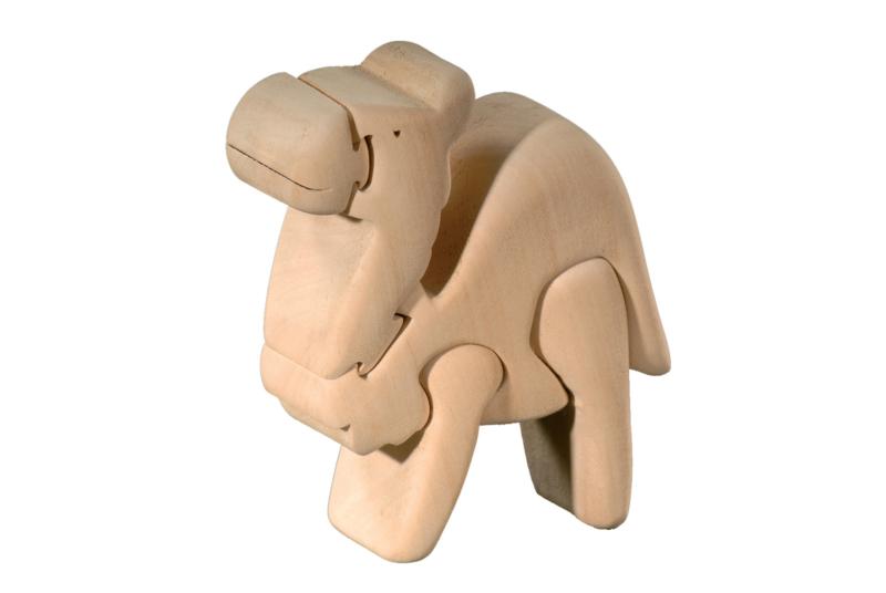 Puzzle 3D chameau en bois de tilleul