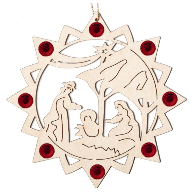 Étoile avec Sainte Famille et cristaux