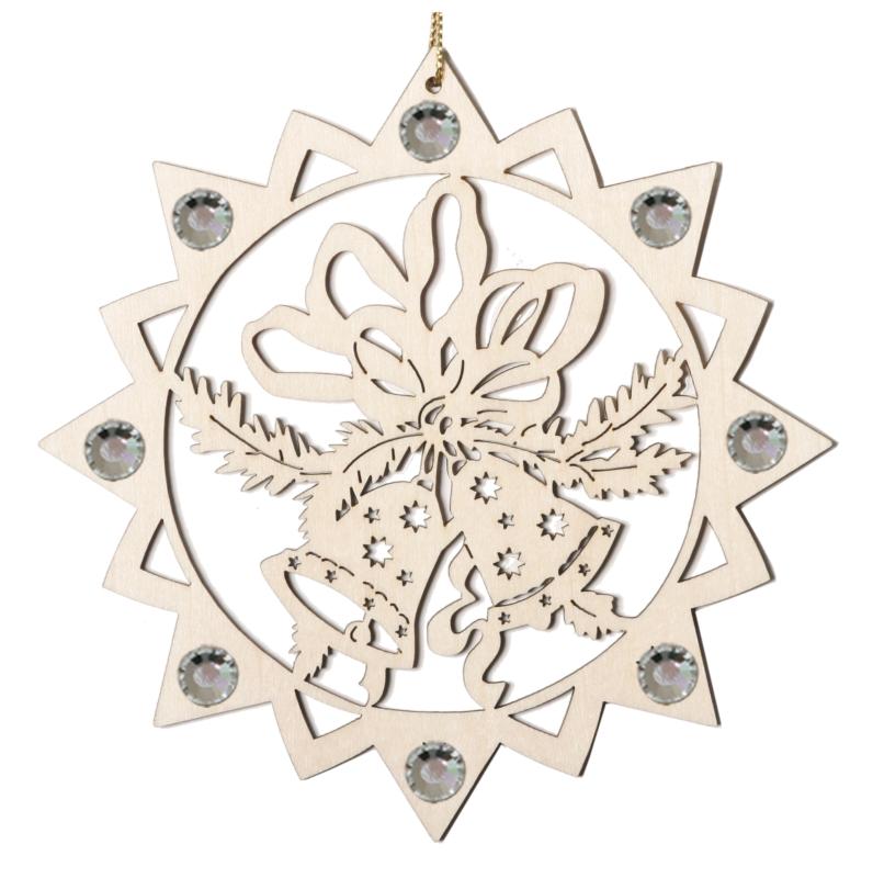 Étoile avec cloches et cristaux Swarovski